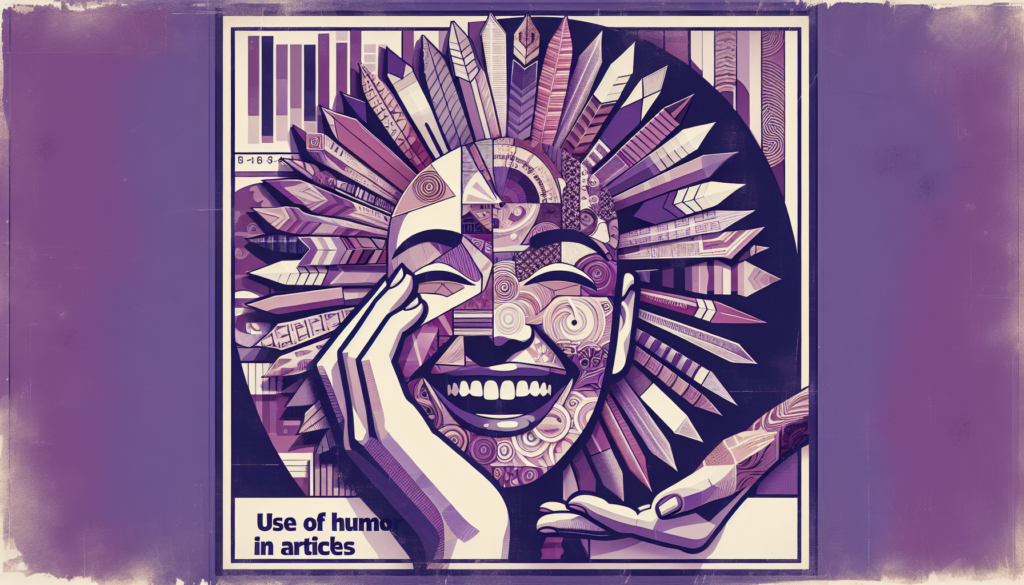 [penggunaan humor dalam artikel]